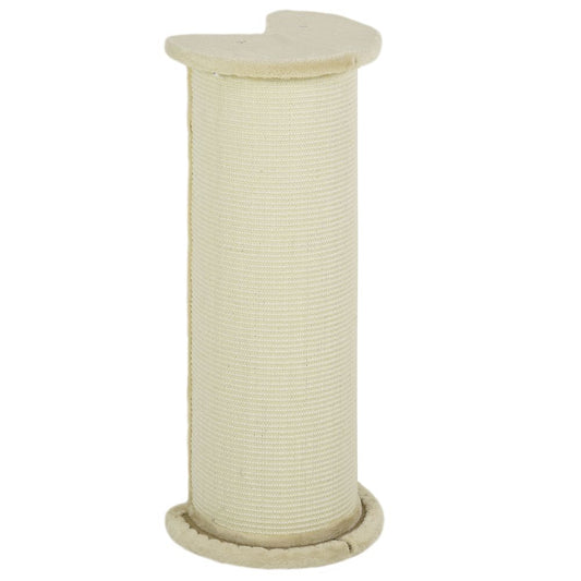 85cm Tall Cat Scratching Post with Sisal Rope, Soft Plush, Anti Tip - Beige